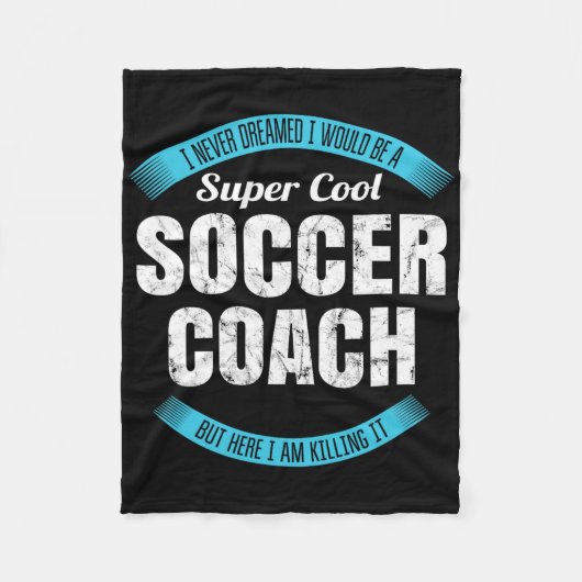 Grappig Voetbalcoach Bedankt Cadeau Fleece Deken (Voorkant)