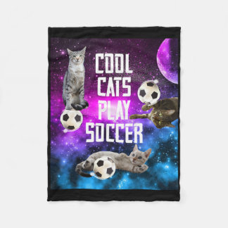 Grappig Voetbalontwerp met Spreuken over Katten Fleece Deken