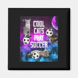 Grappig Voetbalontwerp met Spreuken over Katten  Magneet