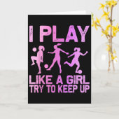 Grappig Voetbalontwerp Voor Meisjes Vrouwen Voetba Kaart (Gele Bloem)