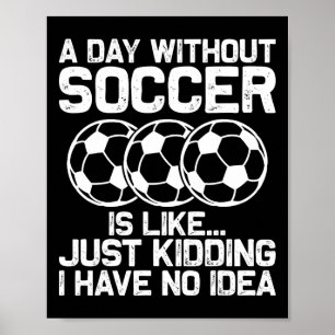 Grappig Voetbalshirt Jongens Mannen Vrouwen Sport Poster