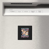 Grappig Voetbalteam Retro Hond Meme Cool Brainrot Magneet (Insitu (Vaatwasser))