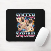 Grappig Voetbalteam Retro Hond Meme Cool Brainrot Muismat (Met muis)