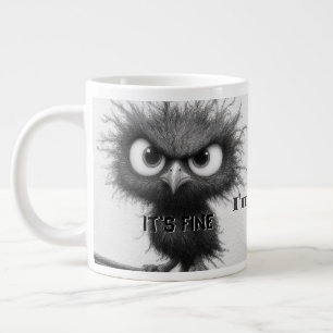 Grappig Vogel Ik ben in orde Het is prima Alles is Grote Koffiekop
