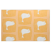 Grappig Vogel Sinaasappel Wit Gecontroleerd Patroo Stof (Fat Quarter)