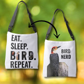 Grappig vogelcitaat Modern Crossbody Canvas tas