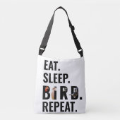 Grappig vogelcitaat Modern Crossbody Canvas tas (Voorkant)
