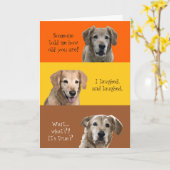 Grappig vogeldagkaartje kaart (Gele Bloem)