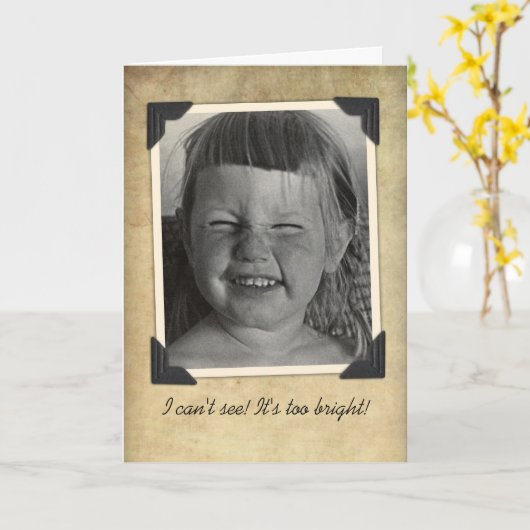 Grappig vogeldagkaartje kaart (Gele Bloem)