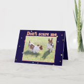 Grappig vogeldagkaartje met Cute Basset Hounds Kaart (Voorkant)