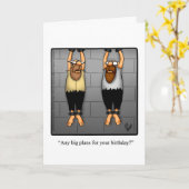 Grappig vogeldags Humor voor vriend Kaart (Gele Bloem)