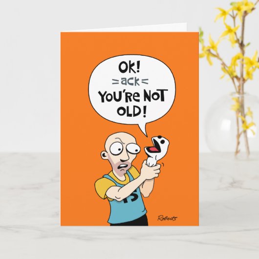 Grappig vogelkaartje voor Guy Kaart (Gele Bloem)