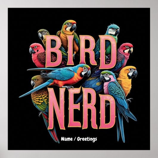 Grappig vogelnerdontwerp voor vogelaars en liefheb poster (Voorkant)