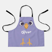 Grappig vogelsgezicht met grote ogen schort (Voorkant)