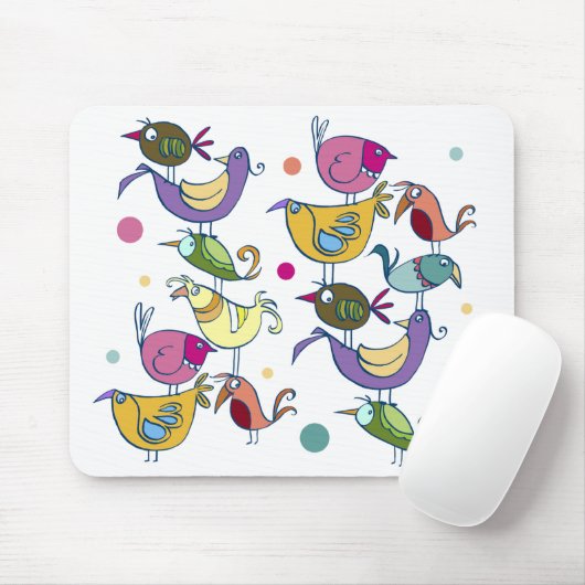 Grappig vogeltje muismat (Met muis)