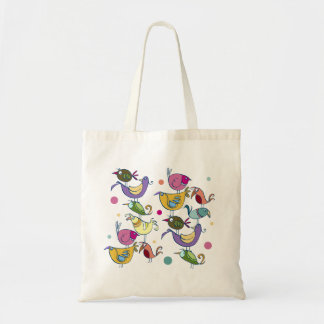 Grappig vogeltje tote bag