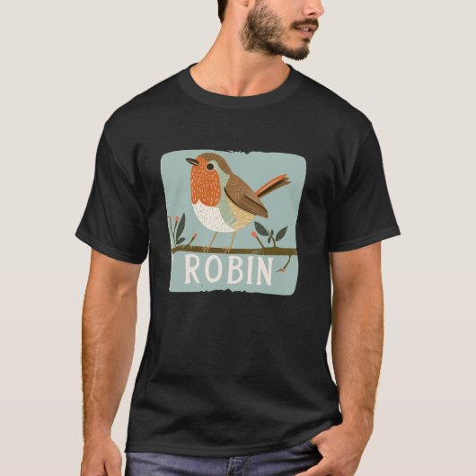 Grappig vogeltje voor Robin en Sparrow Lovers T-shirt (Voorkant)