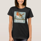 Grappig vogeltje voor Robin en Sparrow Lovers T-shirt (Voorkant)