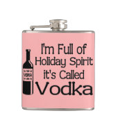 Grappig, vol kerstfeestdag, wodka Spirit Heupfles (Voorkant)