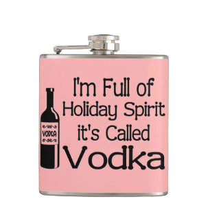 Grappig, vol kerstfeestdag, wodka Spirit Heupfles