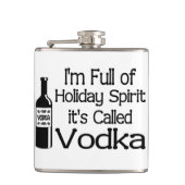 Grappig, vol kerstfeestdag, wodka Spirit Heupfles (Voorkant)