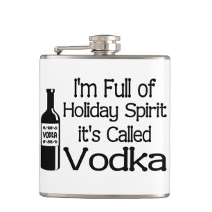 Grappig, vol kerstfeestdag, wodka Spirit Heupfles