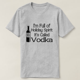 Grappig, vol kerstfeestdag, wodka Spirit T-shirt