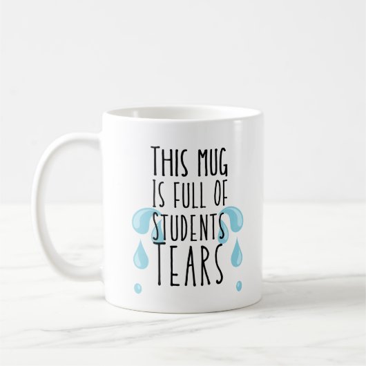 Grappig Vol Studenten Tranen Koffie Mok (Links)