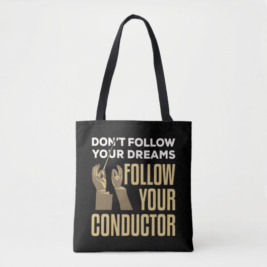 Grappig Volg je dirigent orkest leider Tote Bag (Voorkant)
