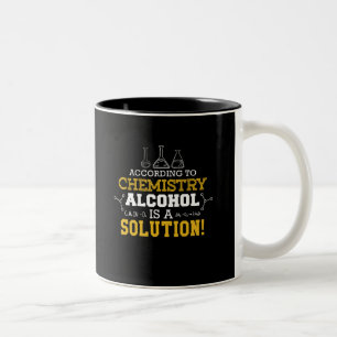 Grappig, volgens de chemie is alcohol een tweekleurige koffiemok