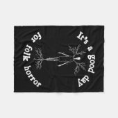 Grappig Volk Horror Gezegde Oude heidense Symbool Fleece Deken (Voorkant (Horizontaal))