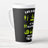 Grappig volkstuinen latte mok (Linkerhoek)