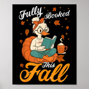 Grappig Volledig Geboekt Deze Herfst Boekenwurm Ga Poster