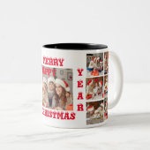 GRAPPIG VOLLEDIGE FOTO COLLAGE VROLIJK KERSTMIS TW TWEEKLEURIGE KOFFIEMOK (Voorkant rechts)