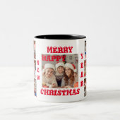 GRAPPIG VOLLEDIGE FOTO COLLAGE VROLIJK KERSTMIS TW TWEEKLEURIGE KOFFIEMOK (Center)
