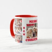 GRAPPIG VOLLEDIGE FOTO VROLIJK KERSTMIS Mok rood 2 (Voorkant links)