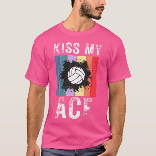 Grappig Volleybal Kus Mijn Aas Zonsondergang T-shirt (Voorkant)