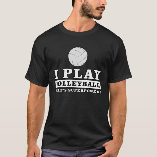 Grappig Volleybal Ontwerp T-shirt (Voorkant)