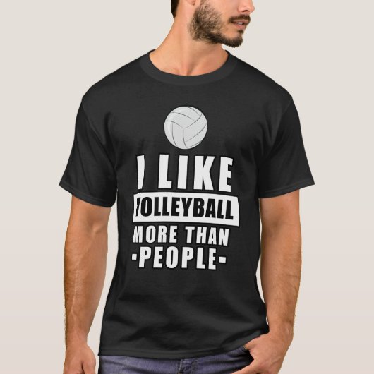 Grappig Volleybal Ontwerp T-shirt (Voorkant)