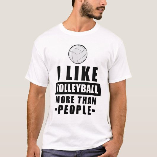 Grappig Volleybal Ontwerp T-shirt (Voorkant)