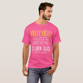 Grappig volleybal ontwerp voor de speler t-shirt (Voorkant volledig)