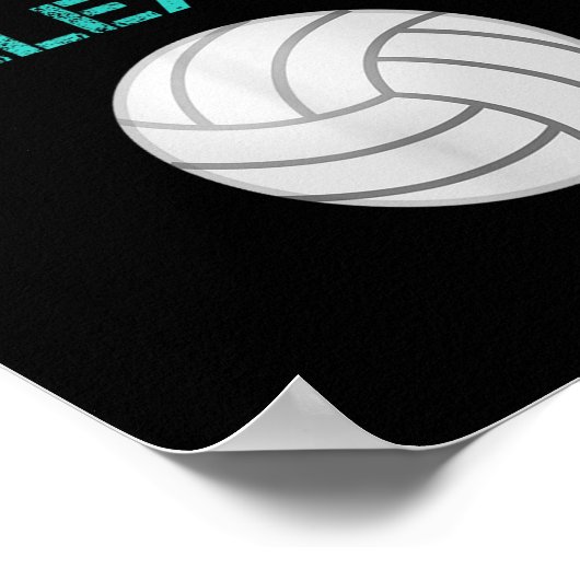 Grappig volleybal Shirt: ik kan mijn dochter niet  Poster (Hoek)