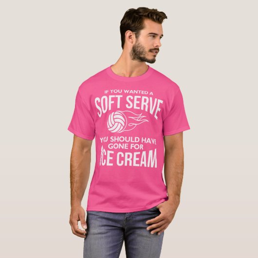 Grappig Volleybal Soft Serve Ice Cream T-shirt (Voorkant volledig)