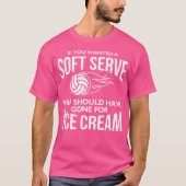 Grappig Volleybal Soft Serve Ice Cream T-shirt (Voorkant)