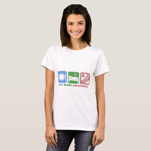 grappig volleybal t-shirt (Voorkant volledig)