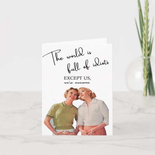 Grappig Volwassen Beste Vrienden Sarcastisch Wensk Bedankkaart (Voorkant)