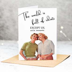 Grappig Volwassen Beste Vrienden Sarcastisch Wensk Bedankkaart