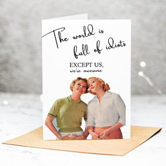 Grappig Volwassen Beste Vrienden Sarcastisch Wensk Bedankkaart