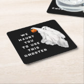 Grappig volwassen Halloween feest Kartonnen Onderzetters (Schuin)