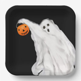 Grappig Volwassen Halloween Hilarische Ghost Party Papieren Bordje